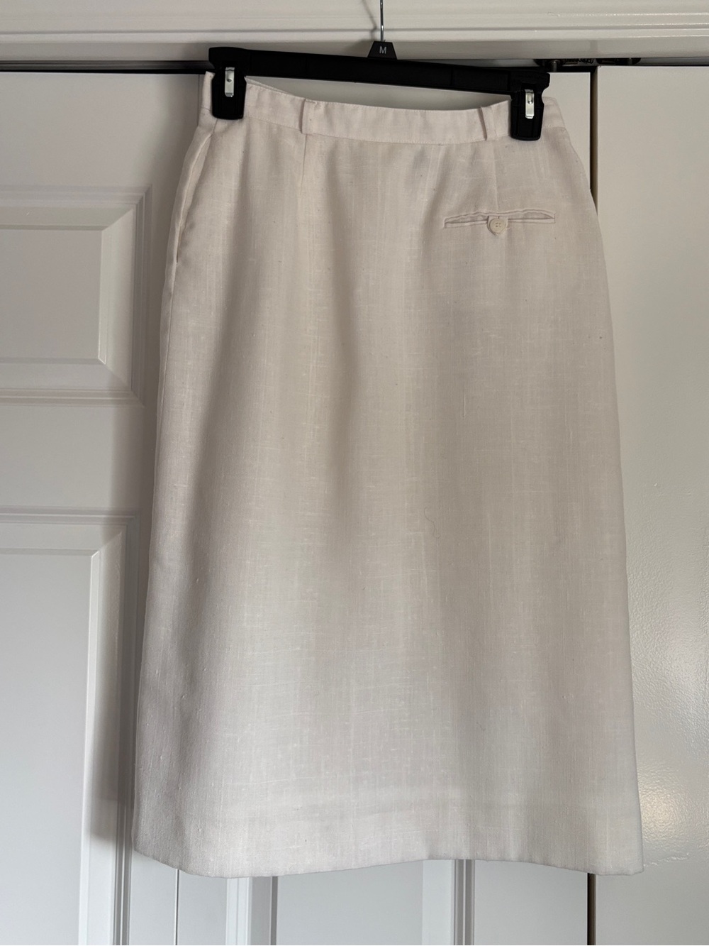 VTG 80s Prophecy Linen Pencil Skirt with Subtle Pocket Detail